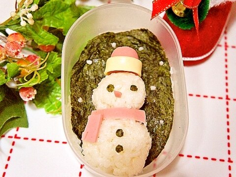 クリスマスに おにぎりで作る雪だるまデコ弁 レシピ 作り方 By プッチン5903 楽天レシピ クリスマスに おにぎりで作る雪だるまデコ弁 レシピ 作り方 By プッチン5903 楽天レシピ